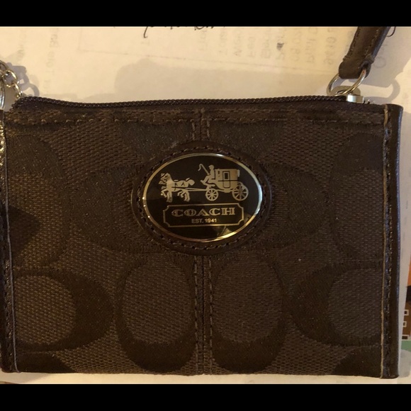 New Coach Brown Key Case Wallet - Picture 1 of 6